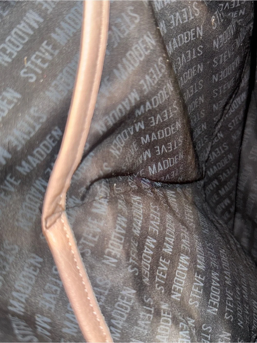 Steve Madden Blush Embossed Faux Leather Backpack with Gold Hardware